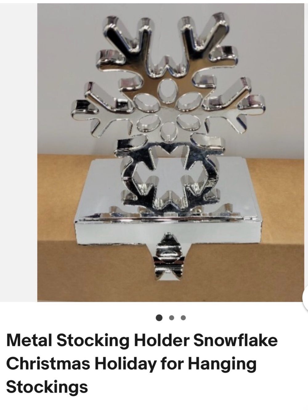 #1994**Silver Snowflake Stocking Holder